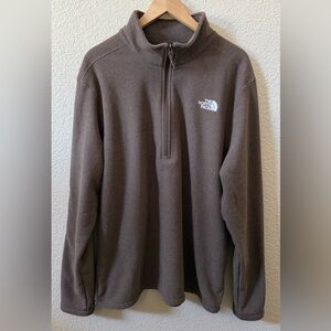 The North Face Men’s XL Brown 1/4-Zip Soft Fleece Lined Pullover Sweater